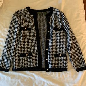 vintage houndstooth cardigan